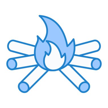 Şenlik ateşi ikonu. vektör illüstrasyonu