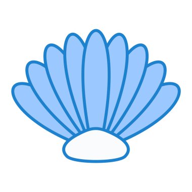 deniz kabuğu ikonu vektör çizimi tasarımı