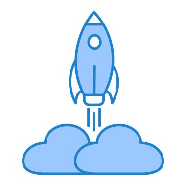 roket fırlatma simgesi vektör illüstrasyon tasarımı