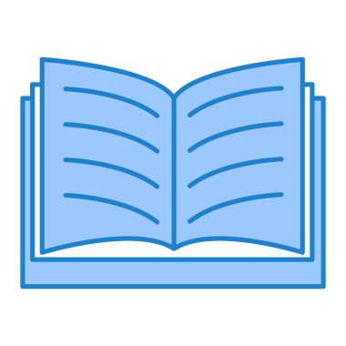 Kitap ikonu. Eğitim edebiyatı okuma ve bilgi teması. Yalnız tasarım. vektör illüstrasyonu