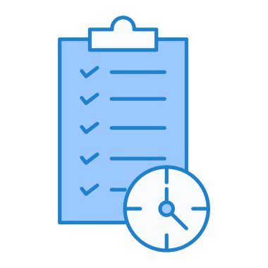 Kontrol listesi vektörü ince çizgi simgesi