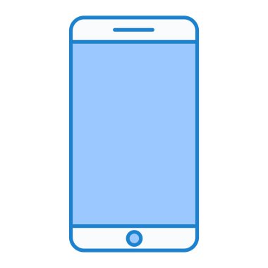 Akıllı telefon aygıtı simgesi. Web için cep telefonu vektör simgelerinin düz çizimi