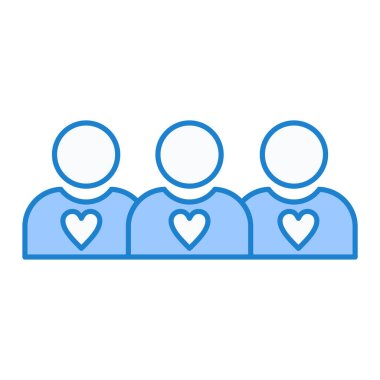 Bir grup insanın vektör çizimi