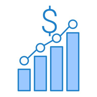 finansal büyüme grafik vektörü çizimi