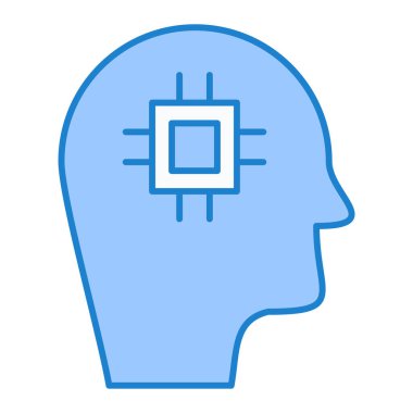 yapay zeka vektör çizgisi simgesi