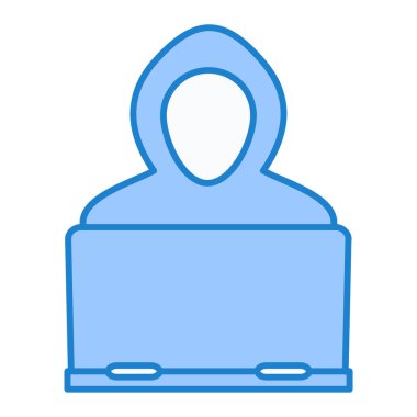 Dizüstü bilgisayarı olan bir adamın vektör çizimi