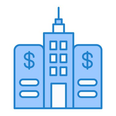 Bina. Web simgesi basit illüstrasyon