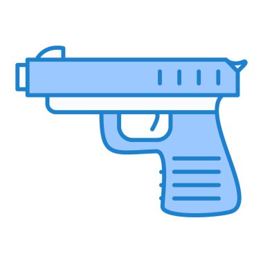 Silah ikonu. Web için tabanca vektör simgelerinin özet çizimi