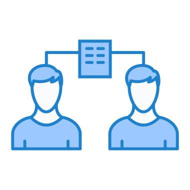 İş insanları simgesinin vektör illüstrasyonu