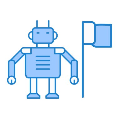 robot ikon vektör illüstrasyonu