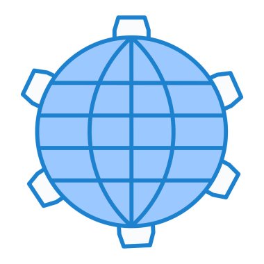 Dünya simgesinin vektör illüstrasyonu