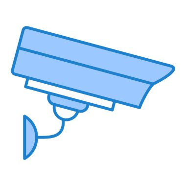 Güvenlik kamerası simgesi. Beyaz arkaplanda izole edilmiş web tasarımı için cctv sistem vektör simgelerinin izometriği