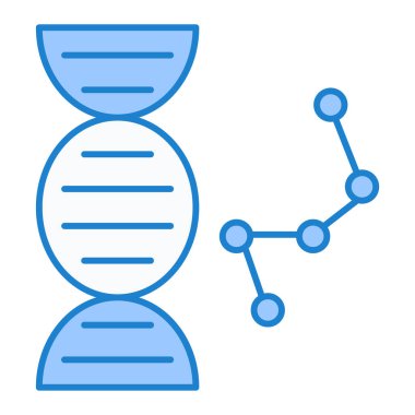 DNA vektörü ince çizgi simgesi
