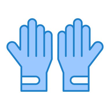 Eldiven simgesi vektör illüstrasyonu