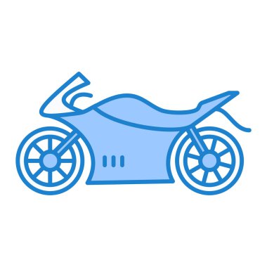 Motosiklet ikonu. Web için bisiklet vektör simgelerinin özet çizimi