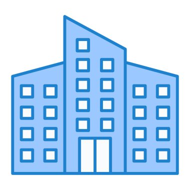 Bina. Web simgesi basit illüstrasyon