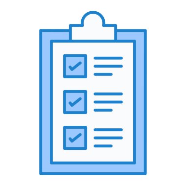 Web ve mobil uygulama tasarımınız, pano logo konseptiniz için beyaz arkaplanda izole edilmiş kontrol listesi simgesi vektörü