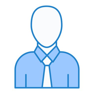 İş adamı ikonu. Web için insan avatar vektör simgelerinin basit çizimi