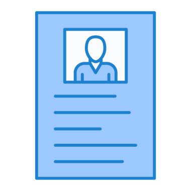 Kimlik kartı simgesi, vektör illüstrasyonu