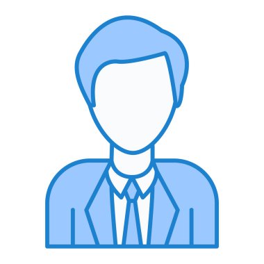 Adam avatar ikonu. Kişinin kullanıcı mesleği ve insanların teması. Yalnız tasarım. vektör illüstrasyonu