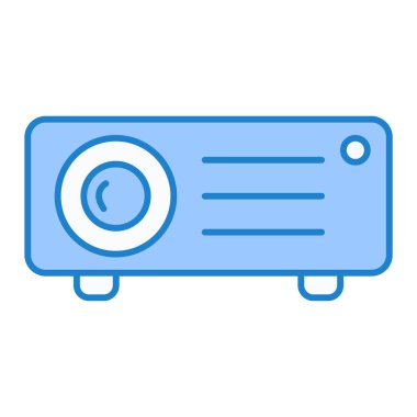 Video kamera simgesi. Beyaz arkaplanda izole edilmiş web tasarımı için radyo sistemi vektör sembolü