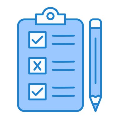 Kontrol listesi. Web simgesi basit illüstrasyon