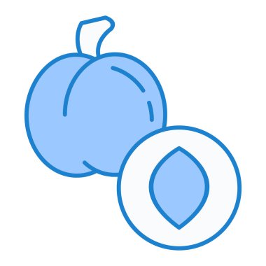 taze meyve ikonu vektör çizimi tasarımı