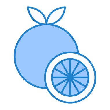 taze turuncu simge vektör illüstrasyonu