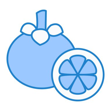 Taze meyve ikonu. vektör illüstrasyonu