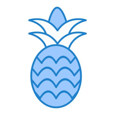 ananas meyve ikonu vektör illüstrasyon tasarımı