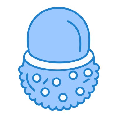 Kış mevsimi için mavi çizgi simgesi