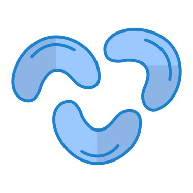 mavi ve beyaz bulut kalp düğmesi ile