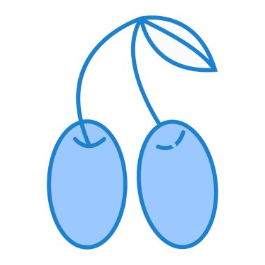 taze meyve ve meyveler izole edilmiş ikon vektör illüstrasyon tasarımı