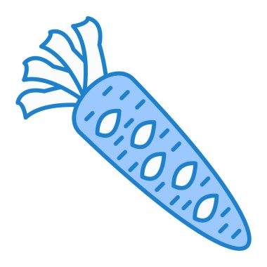 Havuç ikonu. Ağ için havuç vektör simgelerinin basit çizimi