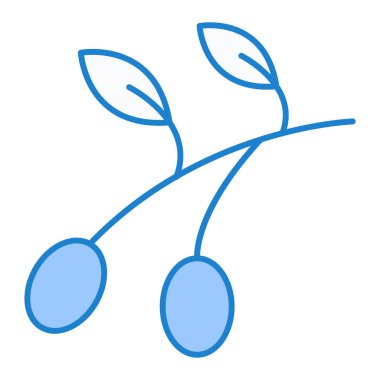 Kiraz. Web simgesi basit illüstrasyon