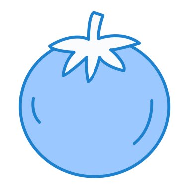 Domates ikonu. Sebze yemeği sembolü. vektör illüstrasyonu