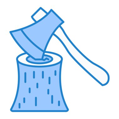 Balta simgesinin tek bir izole nesnesinin vektör illüstrasyonu