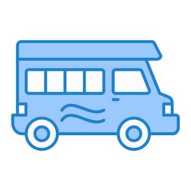 Otobüs. Web simgesi basit illüstrasyon