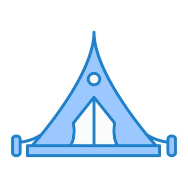 kamp çadır simgesi. vektör çizim
