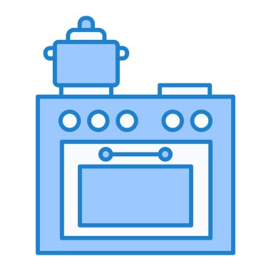 Fırın. Web simgesi basit illüstrasyon