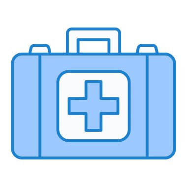 İlk yardım kiti simgesi vektör illüstrasyon grafik tasarımı