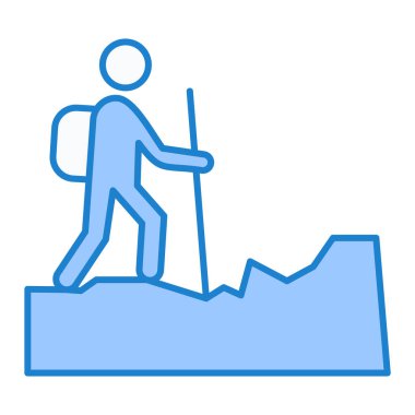 Sopalı bir adamın vektör çizimi