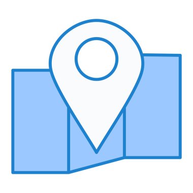 harita pin ikonu vektör illüstrasyonu