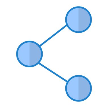 paylaşım ağı simgesi. Web için basit sosyal bağlantı vektör simgeleri çizimi