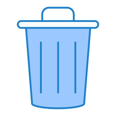 Çöp kutusu simgesi vektör çizimi tasarımı
