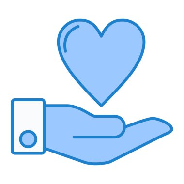 kalp vektör simgesi modern basit ve minimalist düz biçim