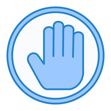 El ikonu. Vektör illüstrasyonu