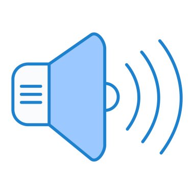 Hoparlör ikon vektörü İnce çizgi işareti. izole edilmiş sınır sembolü çizimi