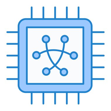 işlemci vektör simgesi modern basit tasarım