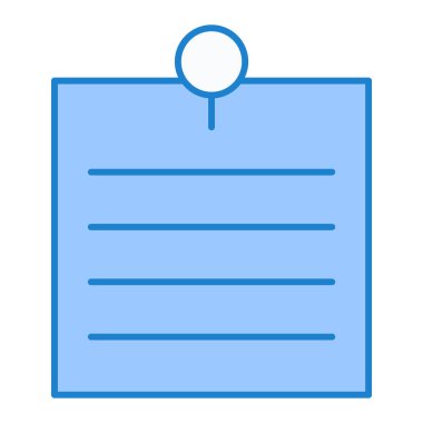 Not ve kalem düz stil vektör illüstrasyon tasarımlı pano